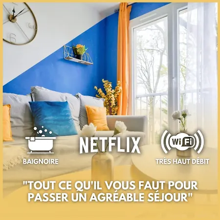 Le Cosy Yellow Lumineux A 5 Min De La Gare D'evry Avec Parking Gratuit 公寓 Courcouronnes