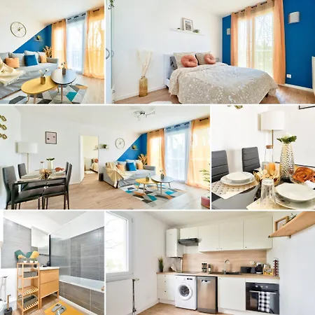 Le Cosy Yellow Lumineux A 5 Min De La Gare D'evry Avec Parking Gratuit 公寓 Courcouronnes